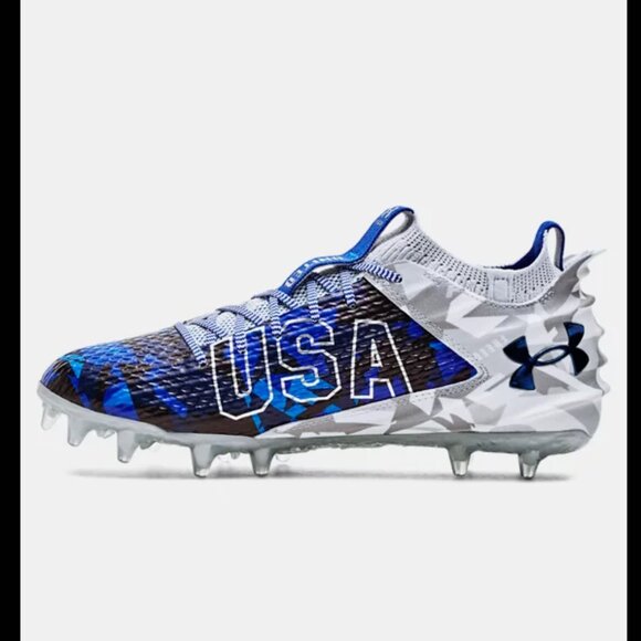 Under Armour Blur Smoke 2.0 MC USA Low Football Cleats Men\'s Sz 11.5 3026341-100 main image 7